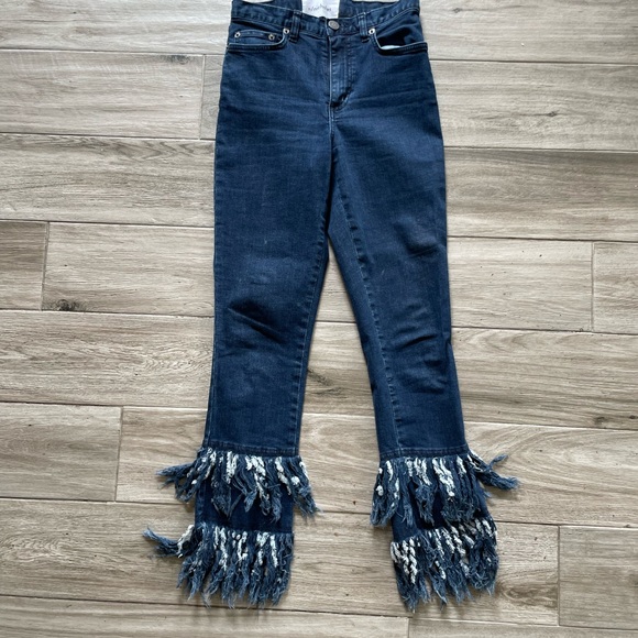 NICHOLAS Denim - Nicholas frayed fringe High waist jeans size 25
